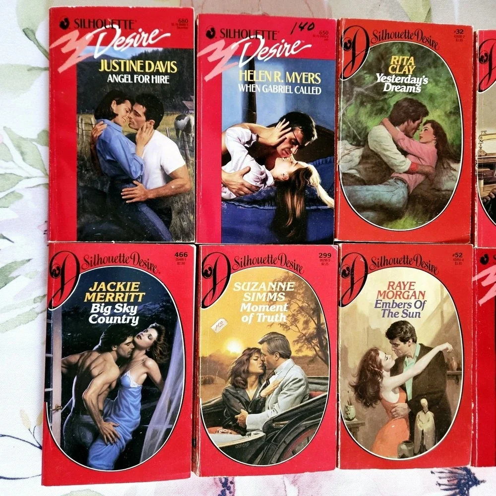 *silhouette desire paperback romance novels lot of 10 books‎ 80's & 90's